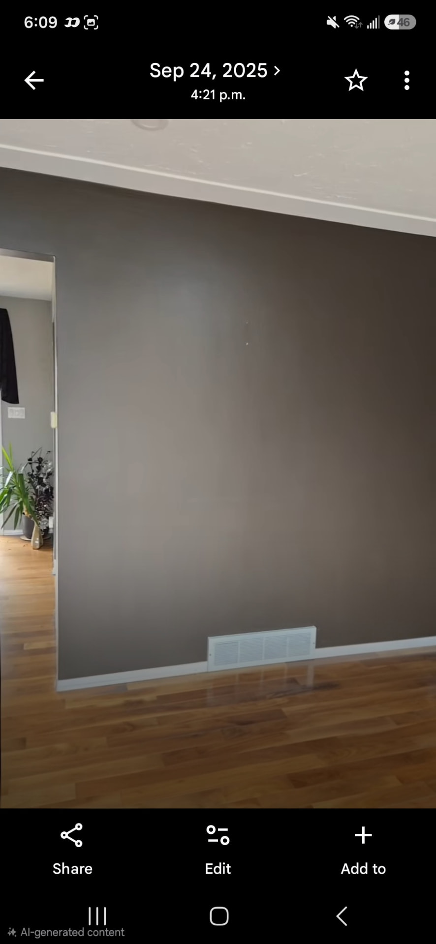Original dining wall before the kitchen was opened up